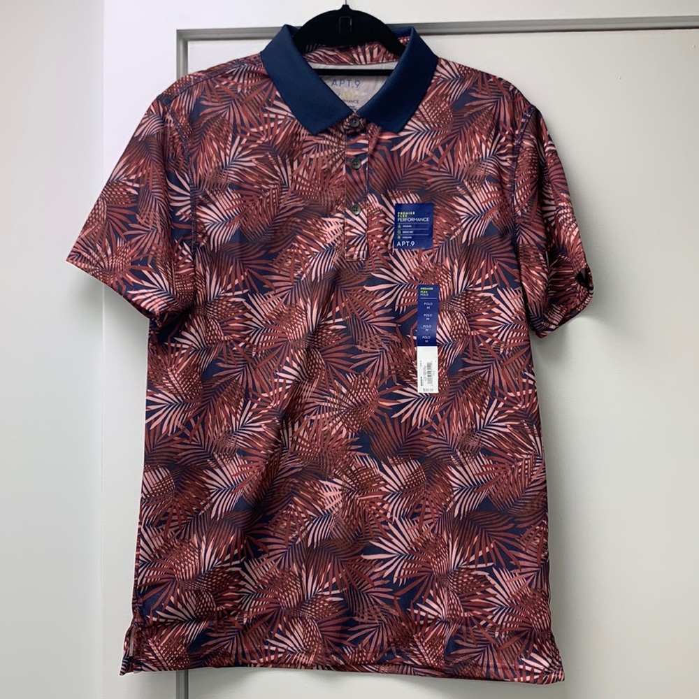 Apt. 9 mens premier flex polo - size M - NWT